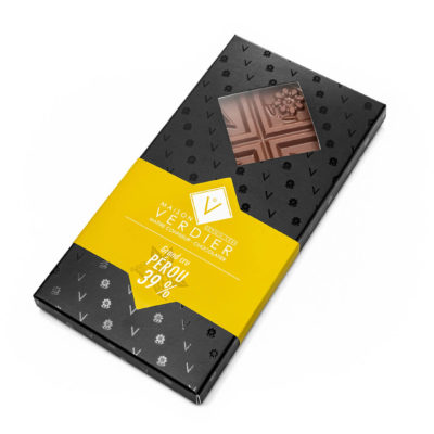 tablette de chocolat 39% origine perou